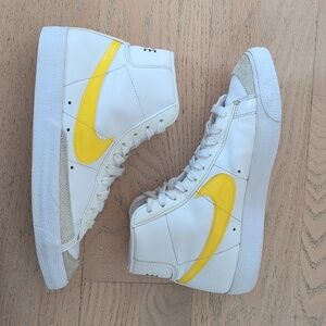 Nike Blazer Mid '77 White with Yellow Swoosh W8
